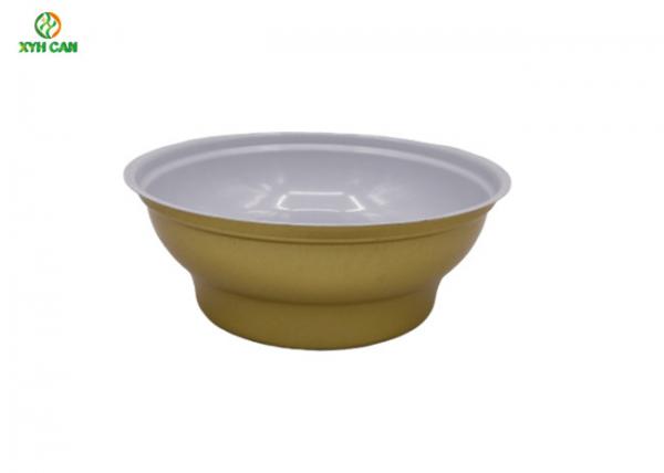 Quality 2 Piece Can Food Soup Packaging Round Bowl Shape with White Oil Inner for sale