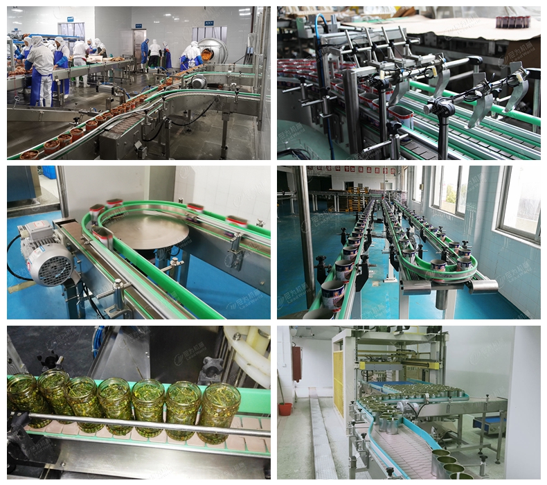 Food Industry Conveyor Inclined Belt Plastic Table Top Chain Conveyor System