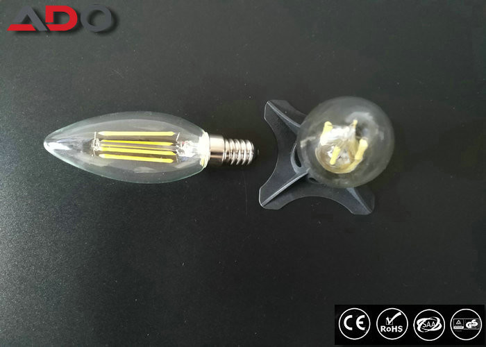 Triac Dimmable Power Saving Light Bulbs 35 * 98mm E14 / E12 C35 Candle Shape