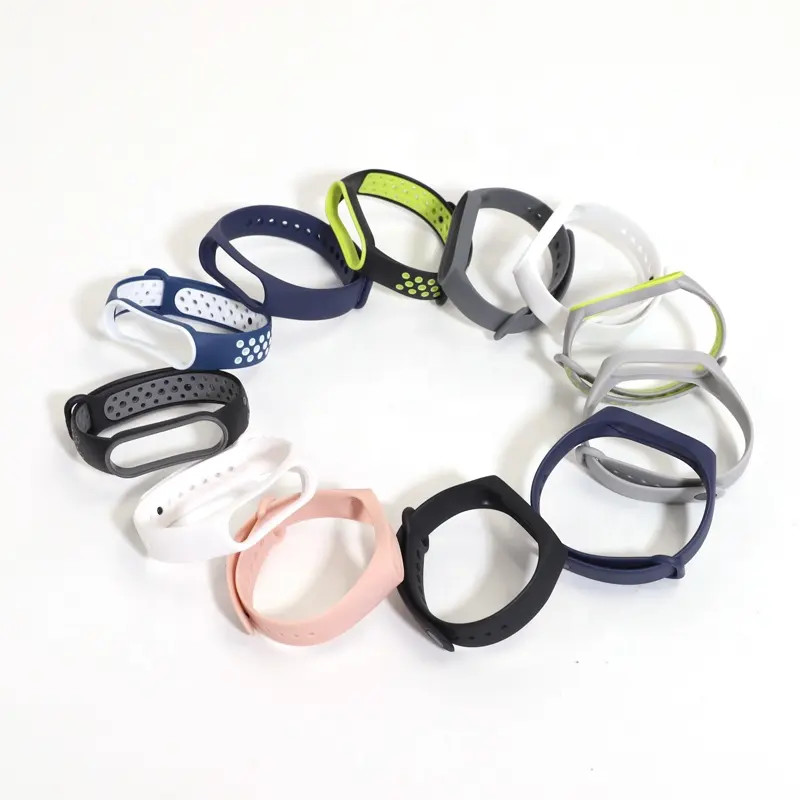 Multicolor Waterproof Silicone Watch Strap , Lightweight Smartwatch Silicone Bands