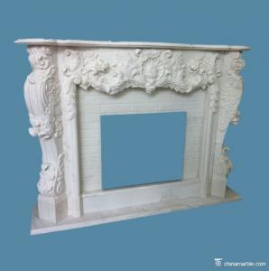 China modern decorative white fireplace marble Surround indoor on sale