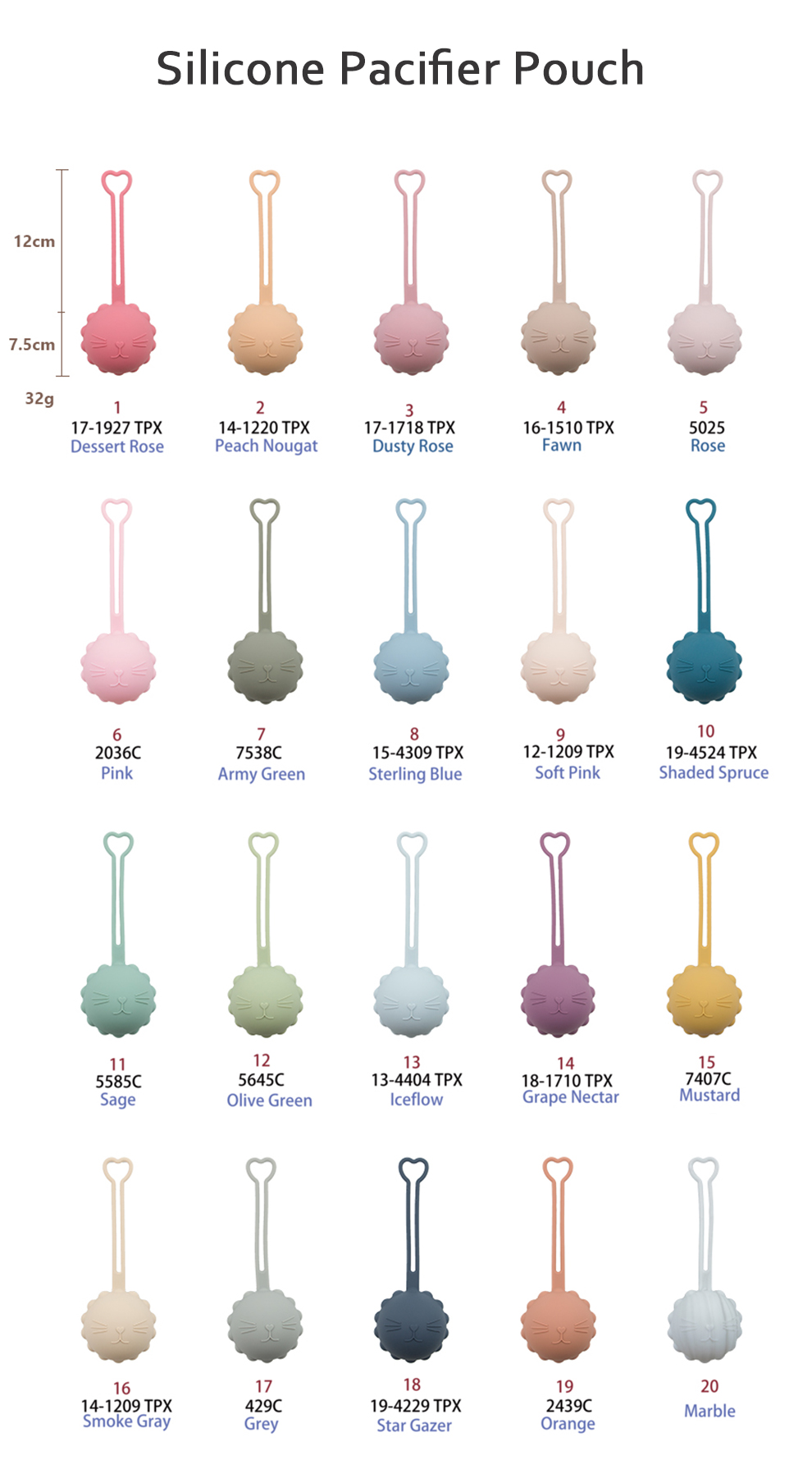 Food Grade Silicone Pacifier Case BPA Free For Babies Newborn pacifier storage pouch holder Gift