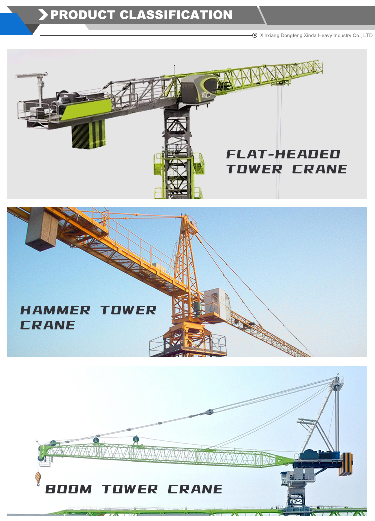 240 Ton Large Flat Top Tower Crane Direct D5200-240 With Spare Parts