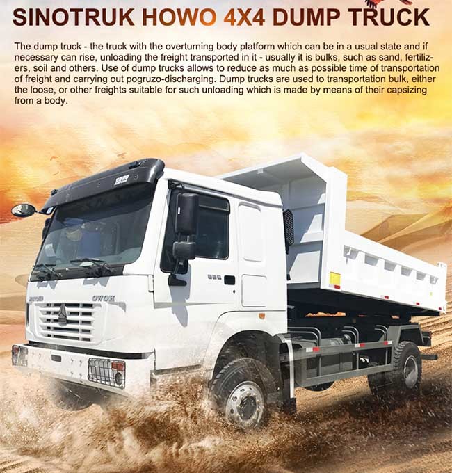 White GCC Tipper Dump Truck 290HP 4x4 Dump Truck Diesel Fuel