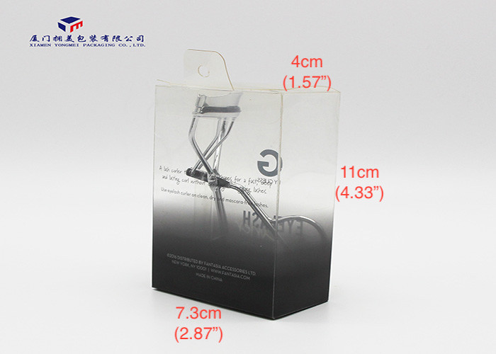 Clear Plastic Box Hang Strip On Top Pack Eyelash Custom Printed Plastic Boxes