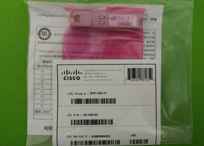 SFP-10G-T 10G SFP Fiber Module , Fiber Channel SFP Module Electrical Port RJ45