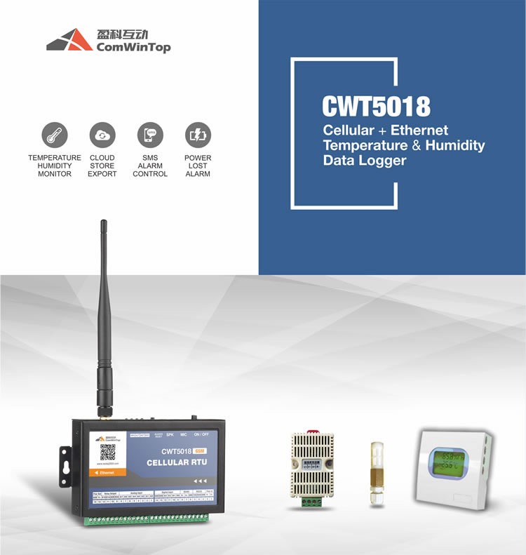 T20 wifi gsm gprs temperature and humidity data logger