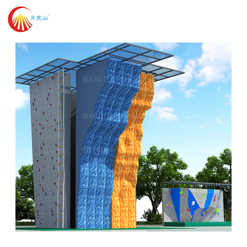 Amusement Park Overhang Climbing Wall Boulder Indoor Rock Climbing For Adults