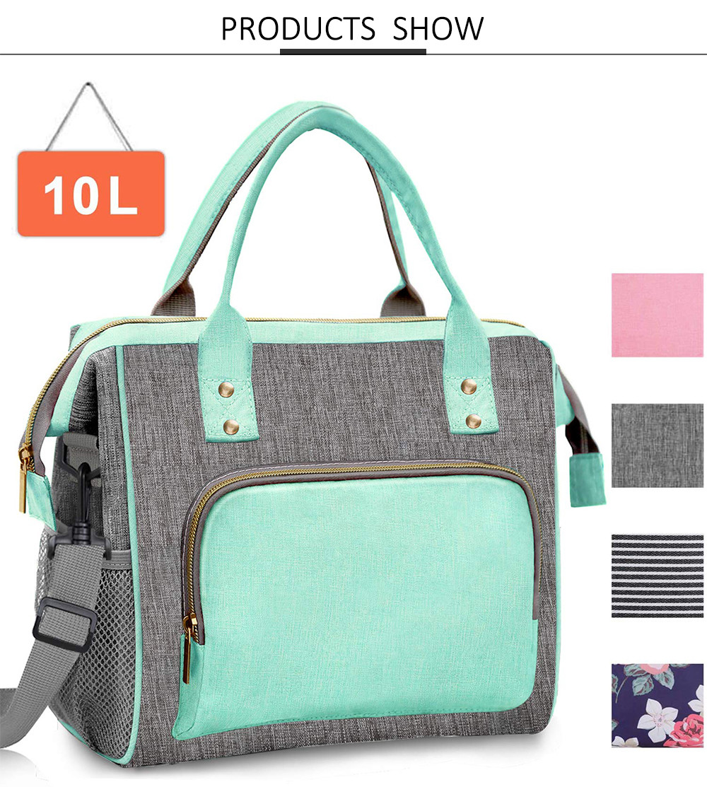 Reusable Large Capacity Lunch Tote Box with Removable Shoulder Strap
