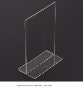 Buy cheap Clear Acrylic Sign Holder Single Leaflet Display / A4 A5 Acrylic Counter/ Table top product