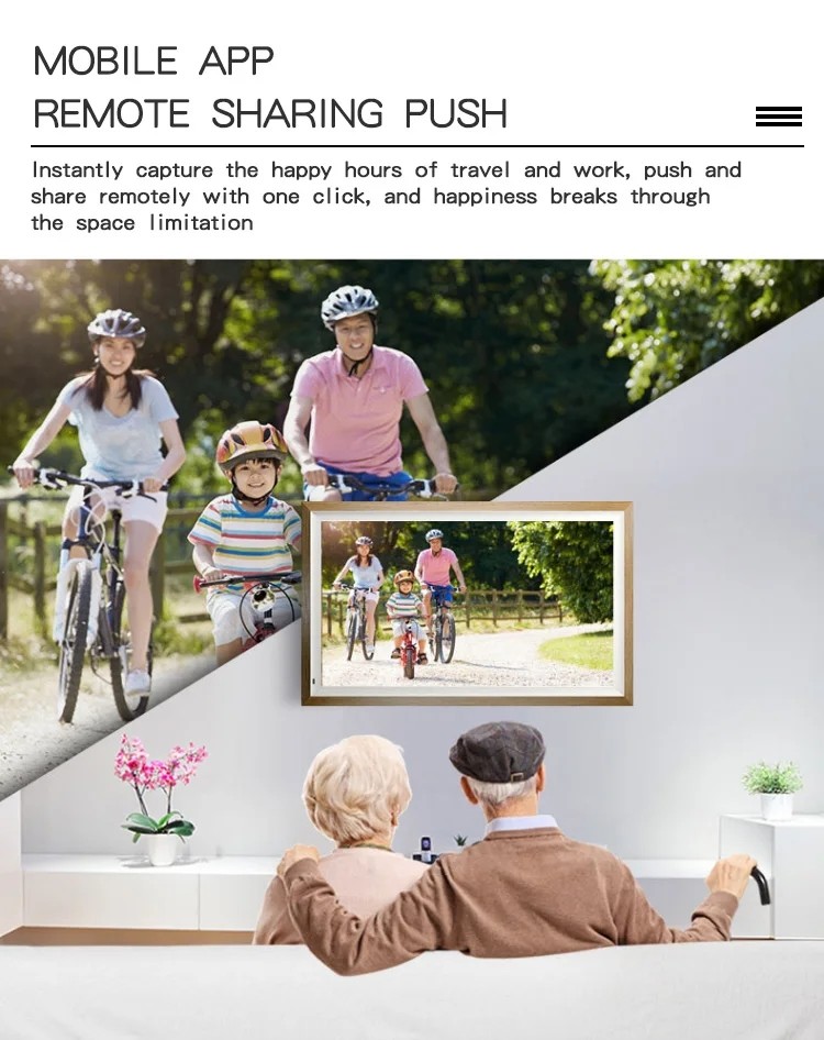 Electronic Artistic Digital Photo Frames For Photos Music Images Wall Mount