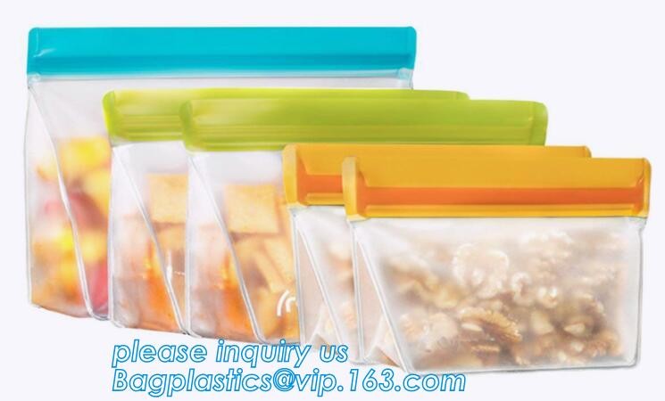Seal Reusable Fresh Vegetable Meat Dog Cat Pet Food Storage Easy Clean 1 Liter Silicone Food Bag For Refrigerator bageas
