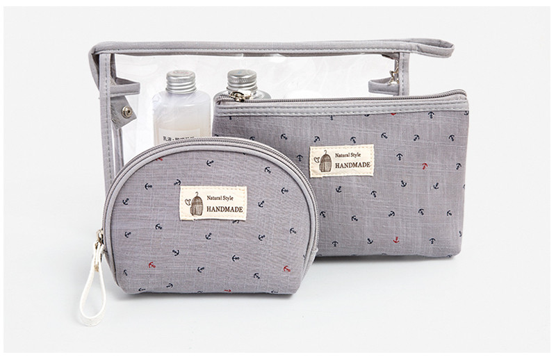 Lady Private Label Waterproof Portable Pink Cosmetic Bag Sets