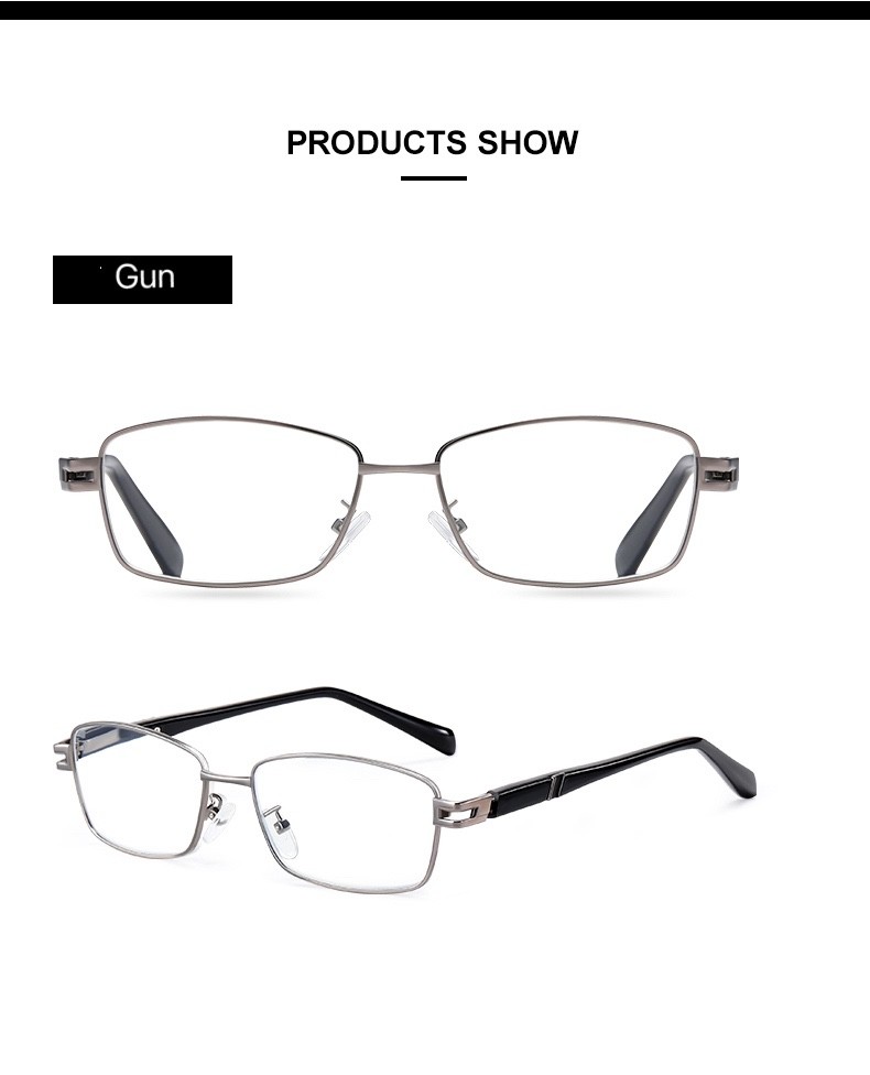 Rectangle Designer Reading Glasses For Men Reading Glasses Metal Progressive Multifocal