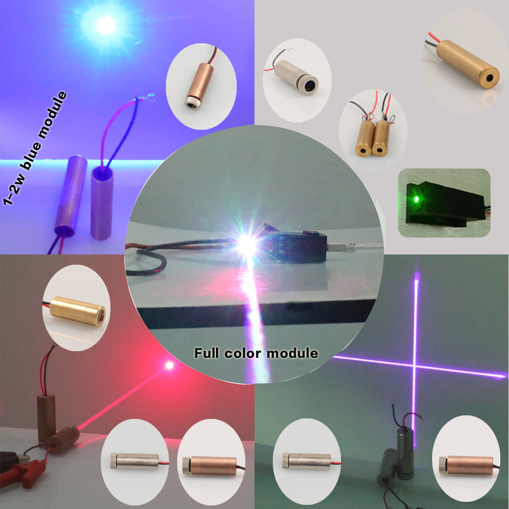 Brass 5V RGB 100mw Green Laser Diode Module