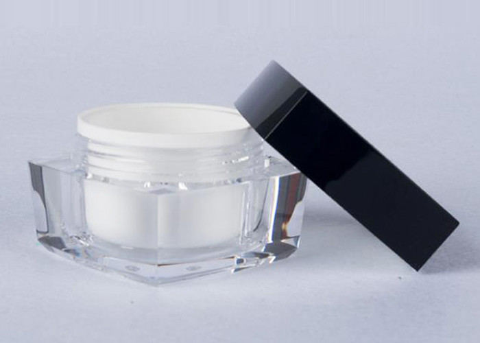 5g 10g 15g 30g Acrylic Elegant Empty Lotion Jars With Screw Cap Opening