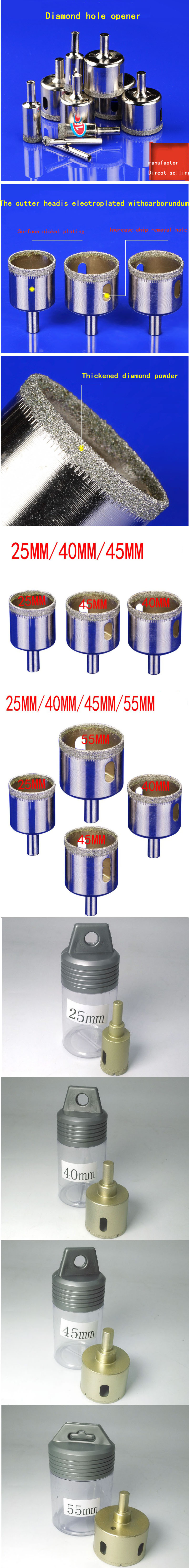 Ceramic tile hole drill diamond glass hole opener