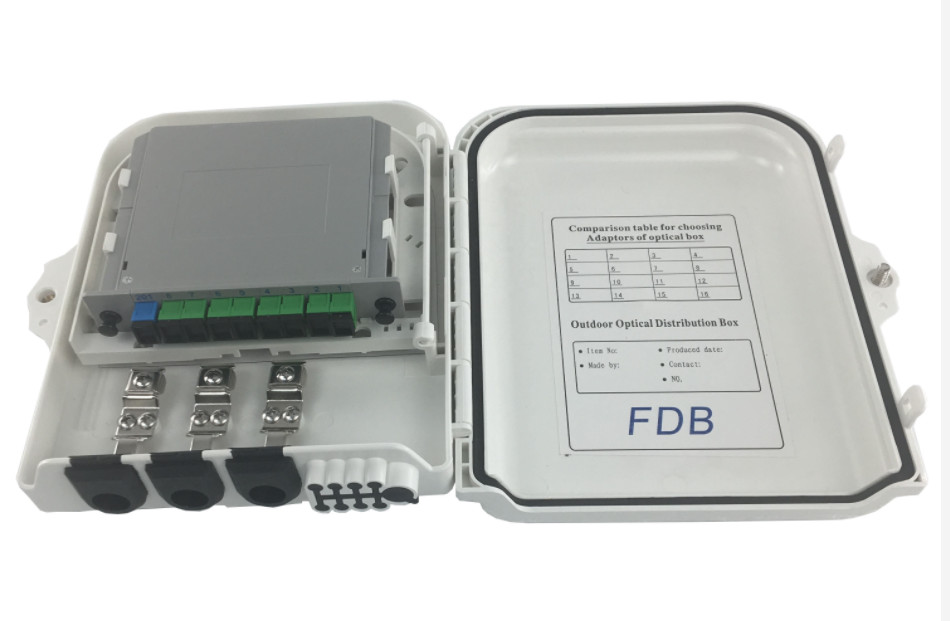 8 Cores Optical Network Terminal Box , ABS Fiber Optic Distribution Unit