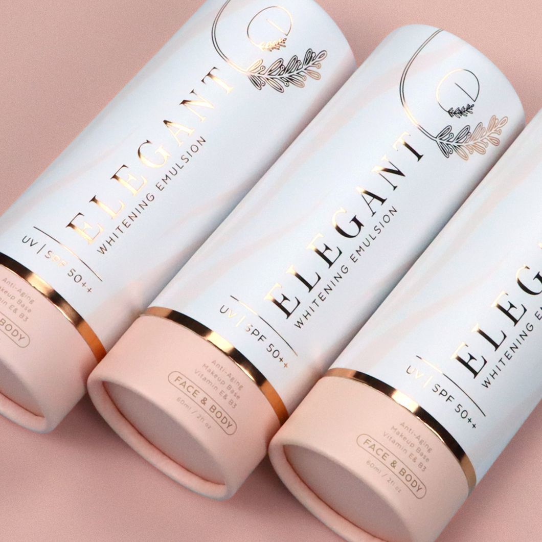 Cute Fancy Art Paper Round Tube Cylindrical Corrugated Paper Tea Coffee Nutrition Facial Creams Paper Jar Tube