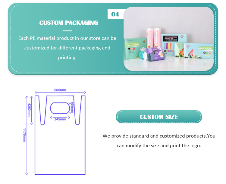 Disposable Plastic Apron Without Sleeves For Countertop Room Space Pe Apron