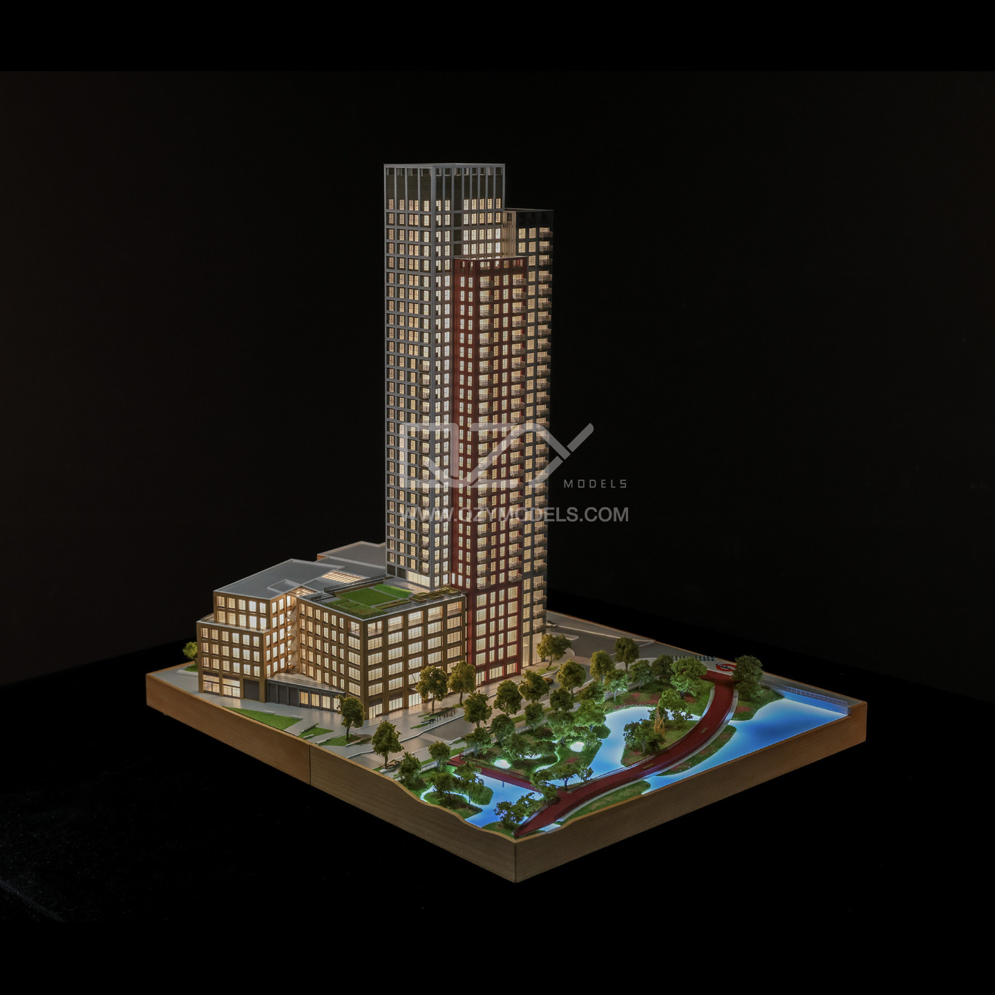 Electronic Control and Illumination 1/200 British Land Model Architectural Scale Model