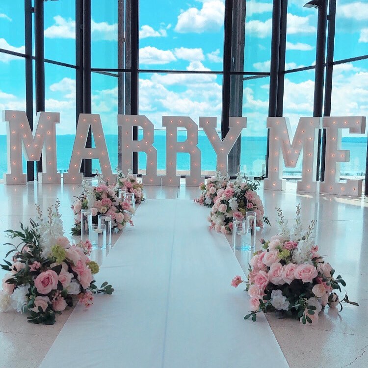 5000 Hours Working Lifetime Marquee Light Up Letters Will You Marry Me Neon Sign Wedding Party Sign