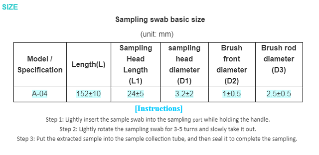 Clinical Cell Sampling Smear Swab Collection Tubes