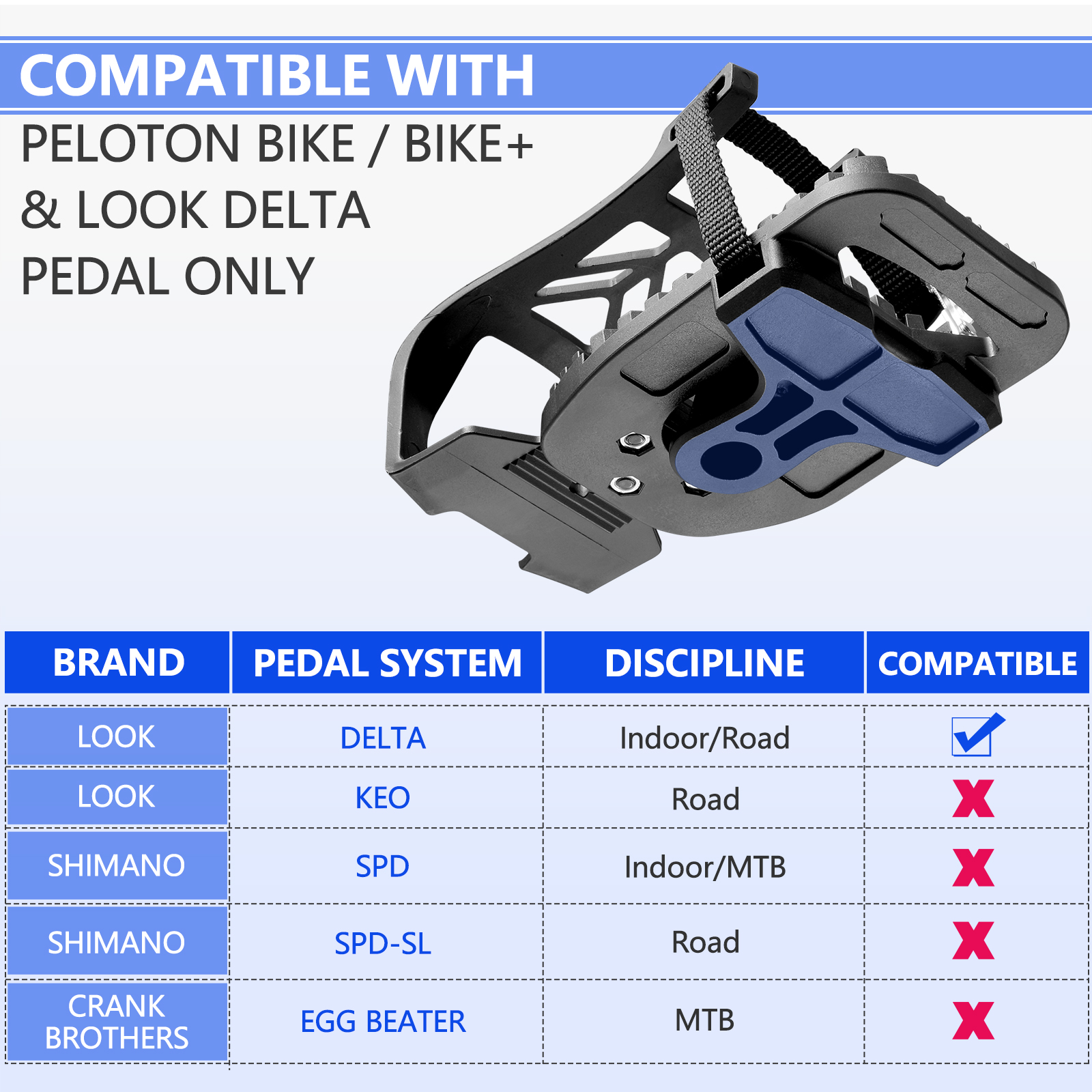 Spin Bike Pedal Spinning Bike Accessories Pedal LOOK DELTA System