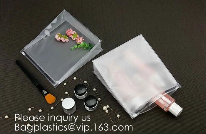 Frosted Plastic EVA Garment Packing Bag Suit Clothes Bags With zipper slider,Luxury design EVA cosmetic packaging bag wi