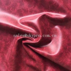 China OEM PU Synthetic Leather Embossed Crazy Horse PVC Synthetic Leather for Shoes / Bags on sale