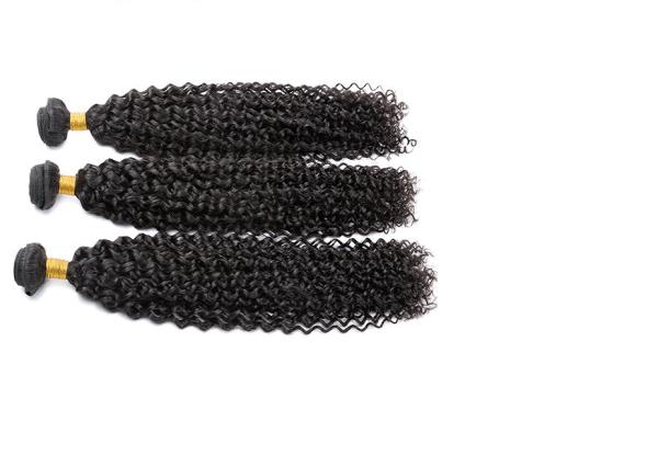 Factory price black women natural color virgin Brazilian hair weft afro kinky