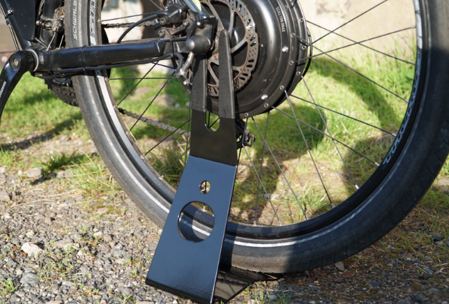 Black Bicycle Floor Type Hub Storage Mount Rear Parking Rack Stand for Work Process