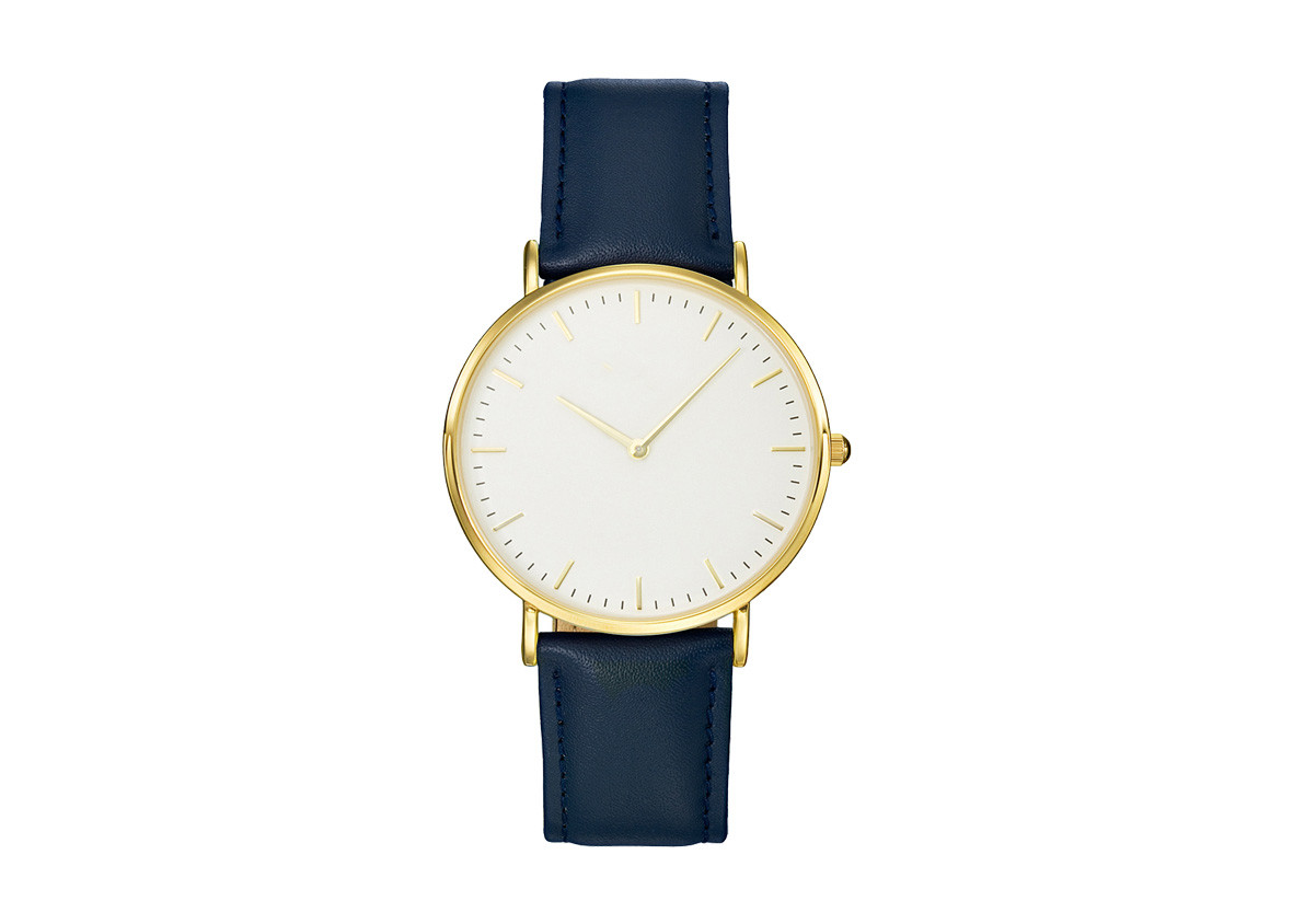 7mm Thickness Style Quartz Ladies Wrist Watches Alloy Genuine Leather Strap 2 Hands