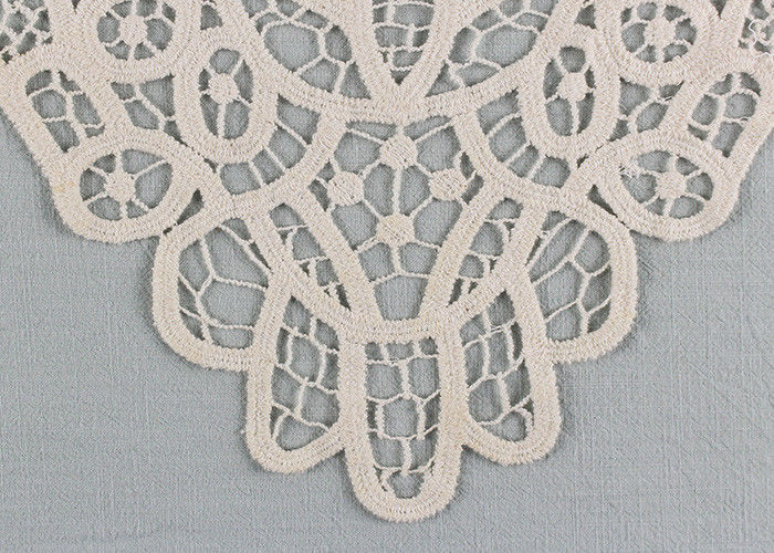 Embroidered Guipure Lace Neck Collar Applique Cotton Venice Lace For Fashion Dresses