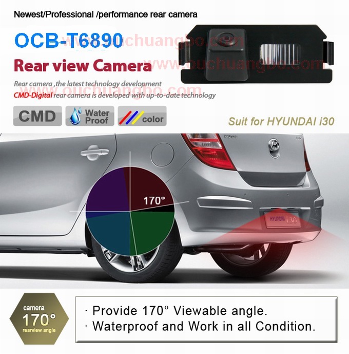 Ouchuangbo Car Camera Night Vision Rear Parking assistance for Hyundai I30 OCB-T6890