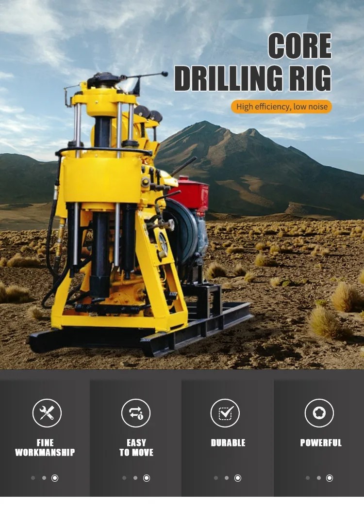 Portable Hydraulic Core Drill Rig 180m Depth For Geological Exploration