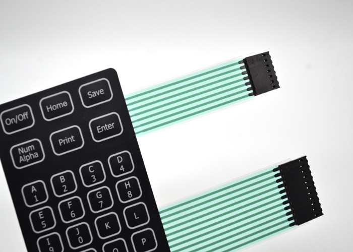 Embossed Tactile Membrane Switch Keyboard , Metal Dome Membrane Switch
