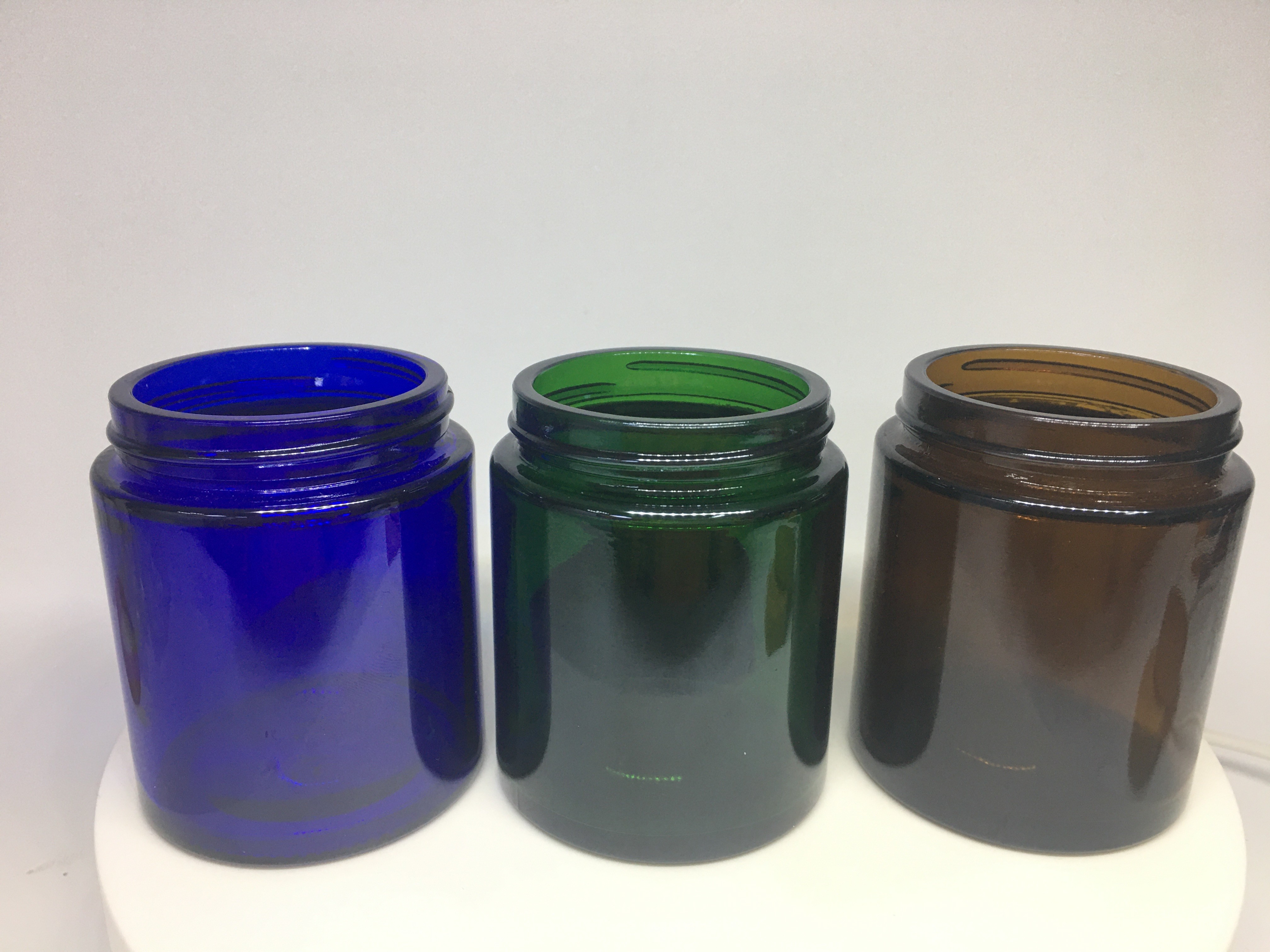 50g 100g Wide Mouth Cosmetic Jar Packaging Original Blue Green Amber