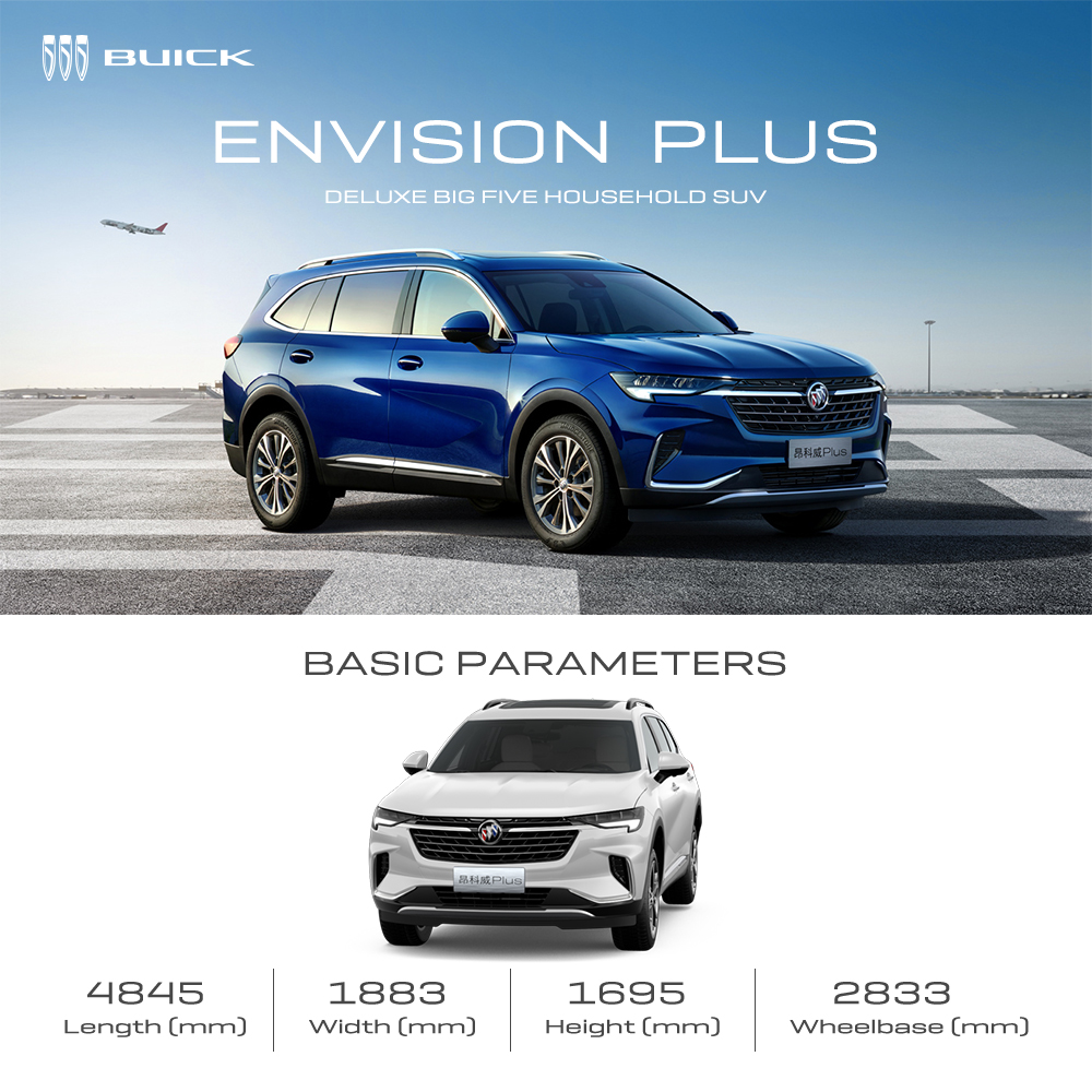 Speed Gas-Powered Buick Envision Luxury SUV 2024 Energy Vehicle with Ample Space and 5-Door 5-Seater Body Structure