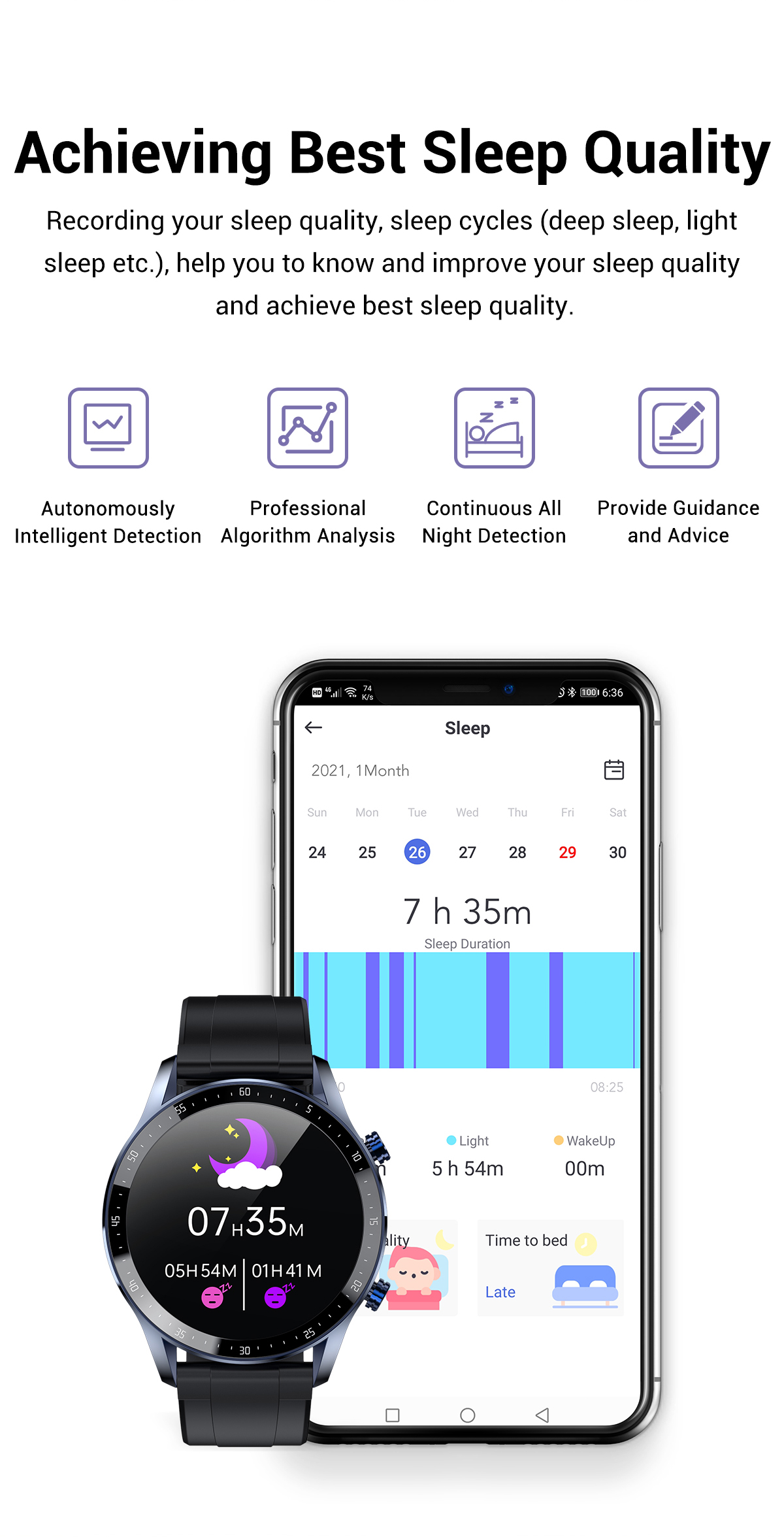 Multi Language Smart Watches Unisex Round Display 320x240 For Women