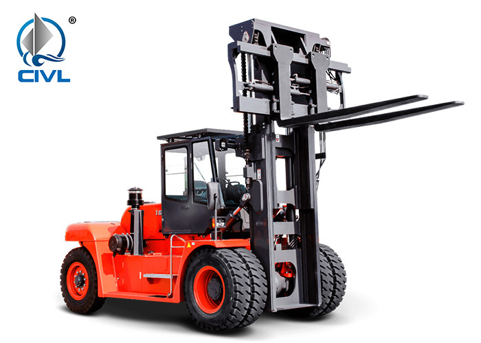 140 Kw Engine Forklift Truck 16 Ton Heavy Diesel Forklift 3.5m Lift Height