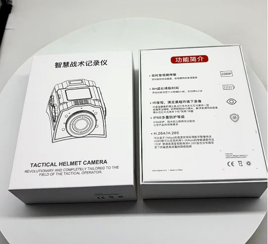 GB28181 Supported RJ45 Ethernet Cable Wifi Safety Helmet Camera with Adjustable Modes and Focus Range of 0.5 Meters Infinity
