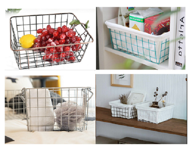 Various Styles Houseware Stainless Mesh Basket 5-10cm Or Customized Mesh Size