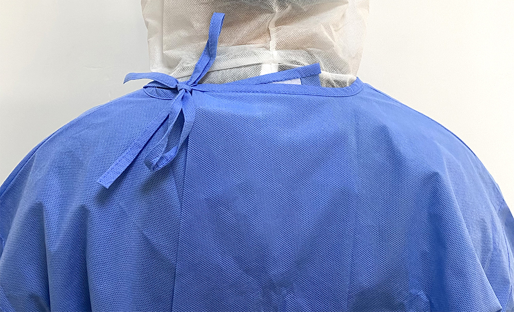 Blue Level 3 Non Woven SMS Disposable Surgical Gown For Operating Room
