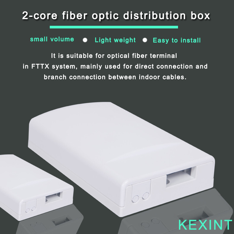 Network 4 Ports Fiber Optic Cable Termination Box 2 Core SC APC 120*80*25 Mm