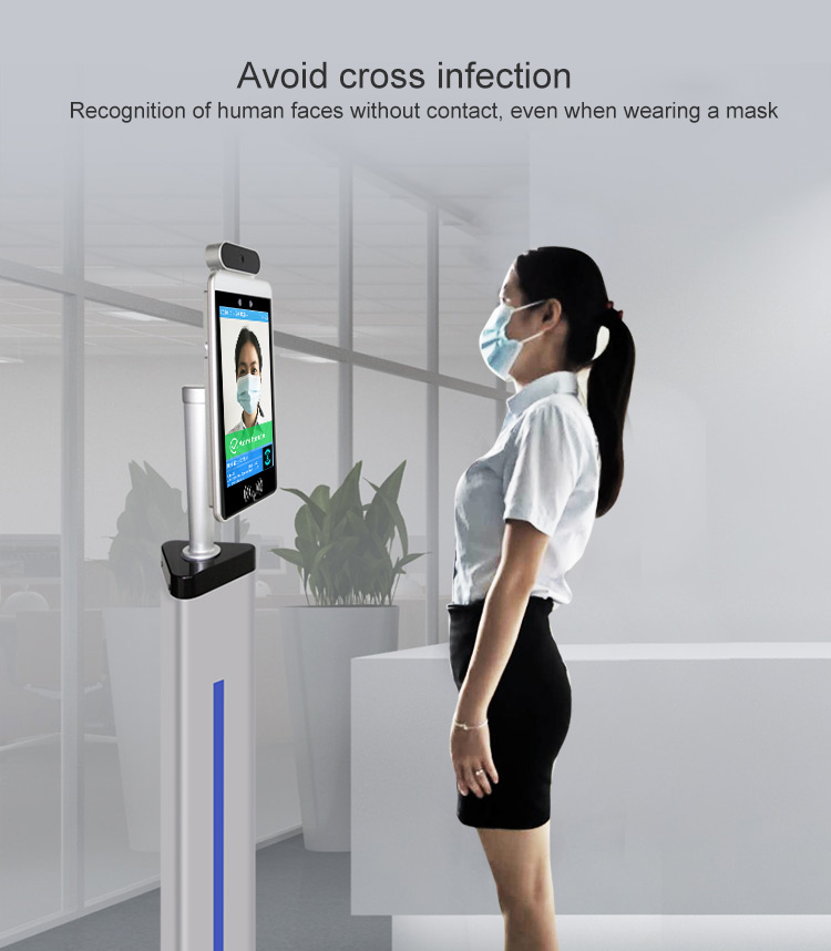Floor Stand Thermal Facial Recognition Digital Signage Kiosk