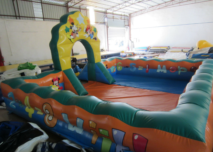 Small inflatable sport arena for baby inflatable track for outdoor games