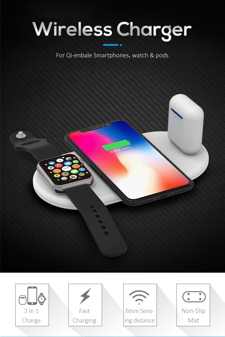 Ultra Slim 10W 9V 1.67A QI Standard Wireless Charging Pad