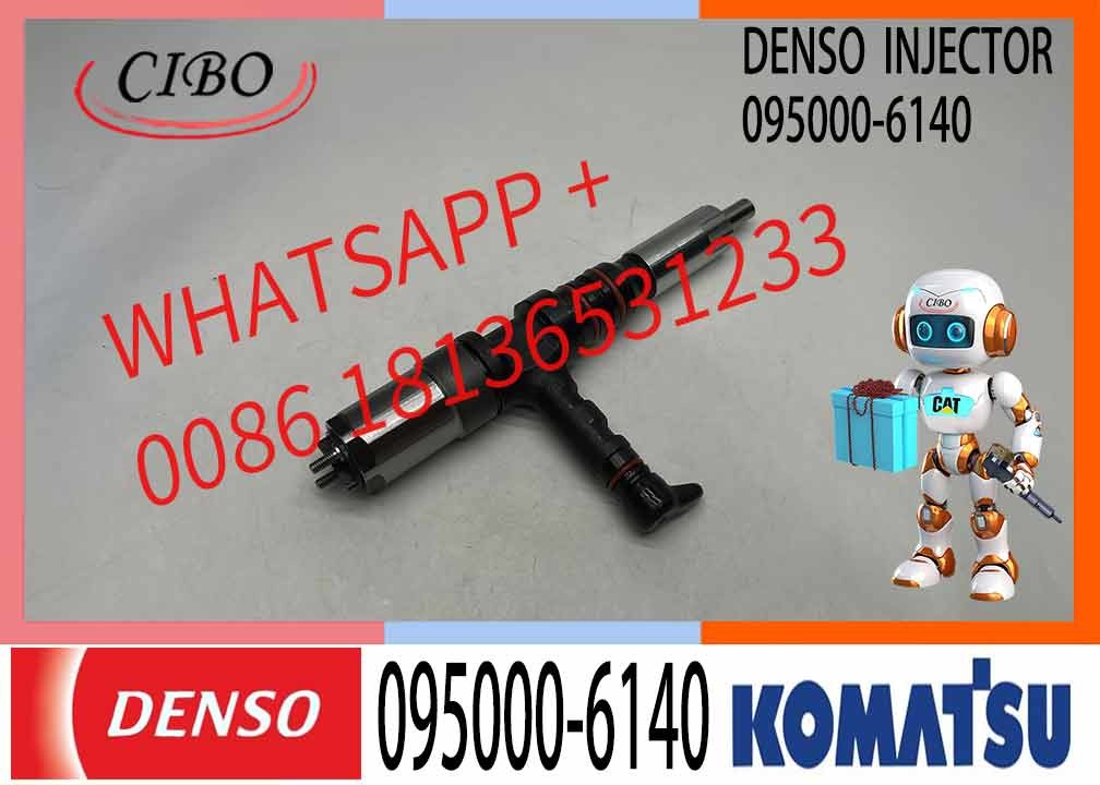Neutral New Fuel Injector 095000-6140 6261-11-3200 For Komatsu PC800-8 Excavator Injector Assembly