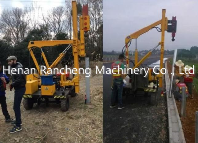 Solar Pile Driver With 39KW Engine For 170 Cm Depth And 2.8T Vehicle Weight